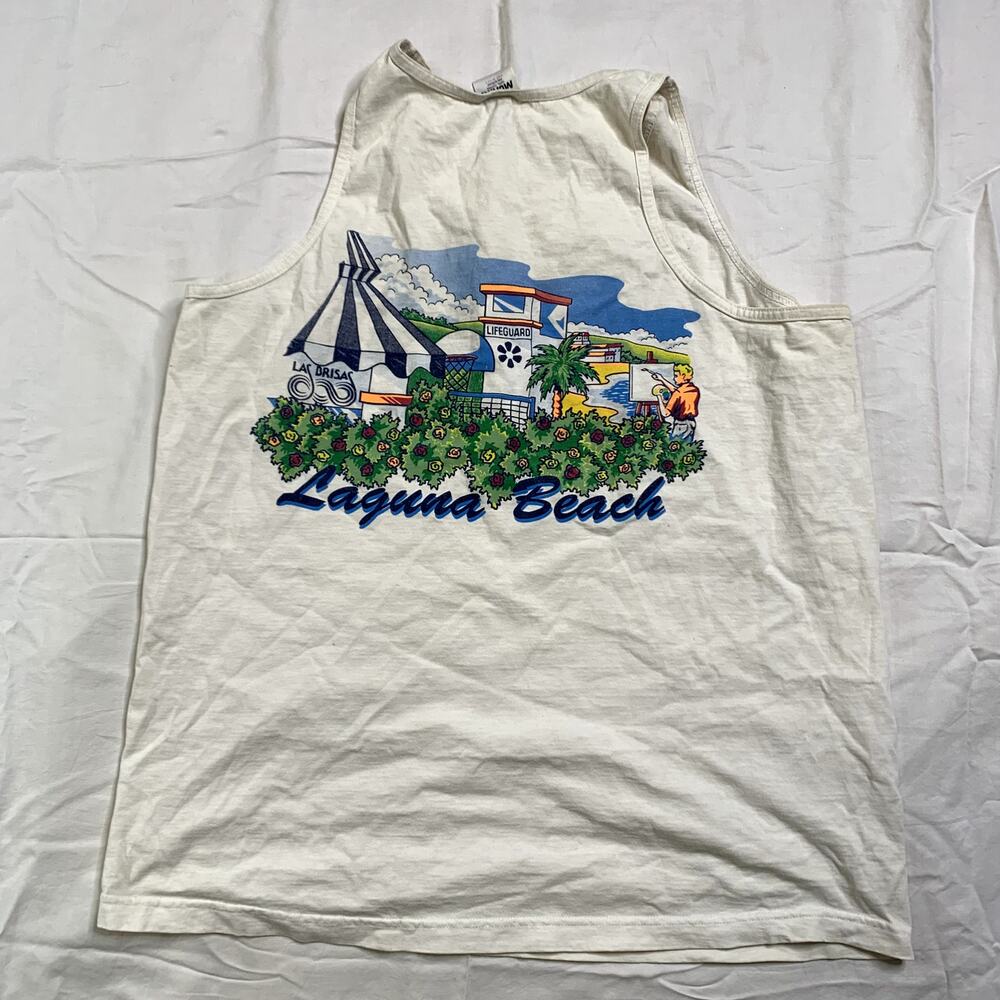 Vintage 90s Laguna Beach California T Shirt Tank Seaside Graphic